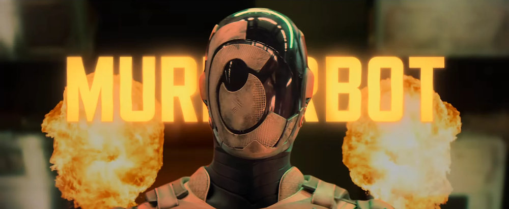 super cool picture of the book series murderbot